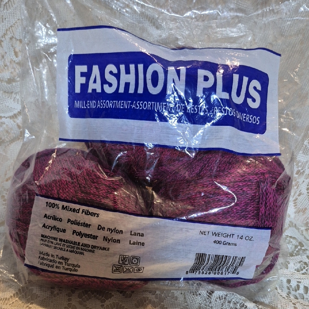 Fashion Plus Mill Ends•100% Mixed Fibers•14oz•Chainette Yarn
